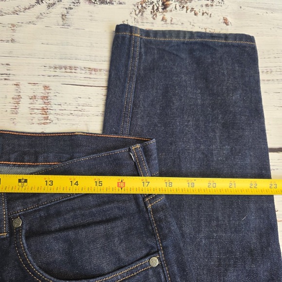 Patagonia Iron Clad Jeans Mens 34x34 Straight Fit Dark Wash Blue Denim Cotton - Picture 8 of 11